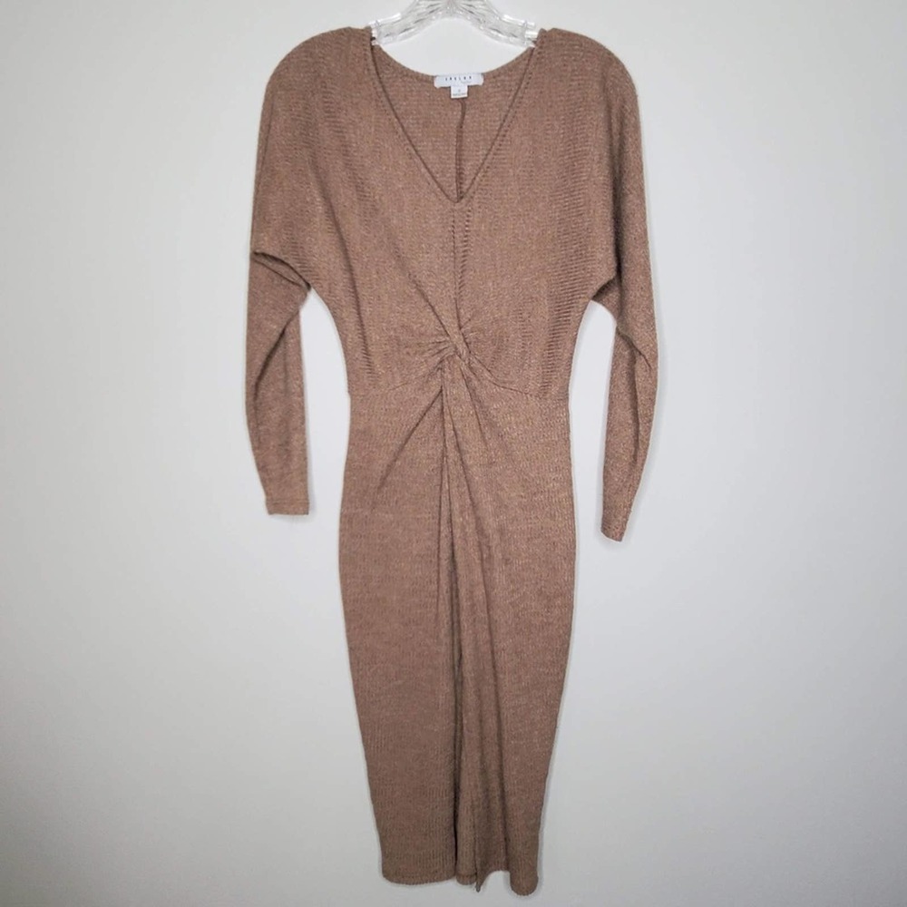 FAVLUX |‎ Ribbed Midi Twist Front Dress | S - Picture 2 of 4
